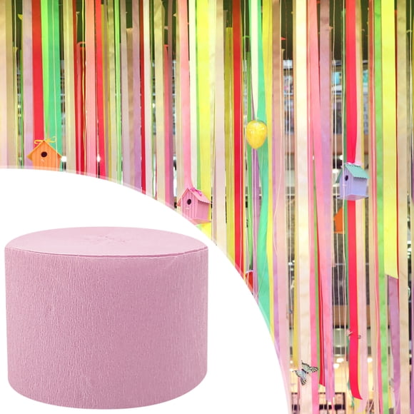 Crepe Paper Streamer Roll | 81 Inch Length | Bright Blue Non-Bleed Color | Flame Resistant | Durable Party Decoration Supply | 1 Count | 4.5cm x 25m | DIY Crafts