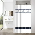 thumbnail image 4 of Stall Shower Curtain 36Wx72HInch Narrow Partition Fabric Water Resistant Shower Curtain, Navy Anchor Shower Curtain Set Machine Washable for Home Bathtubs Decor, 4 of 4