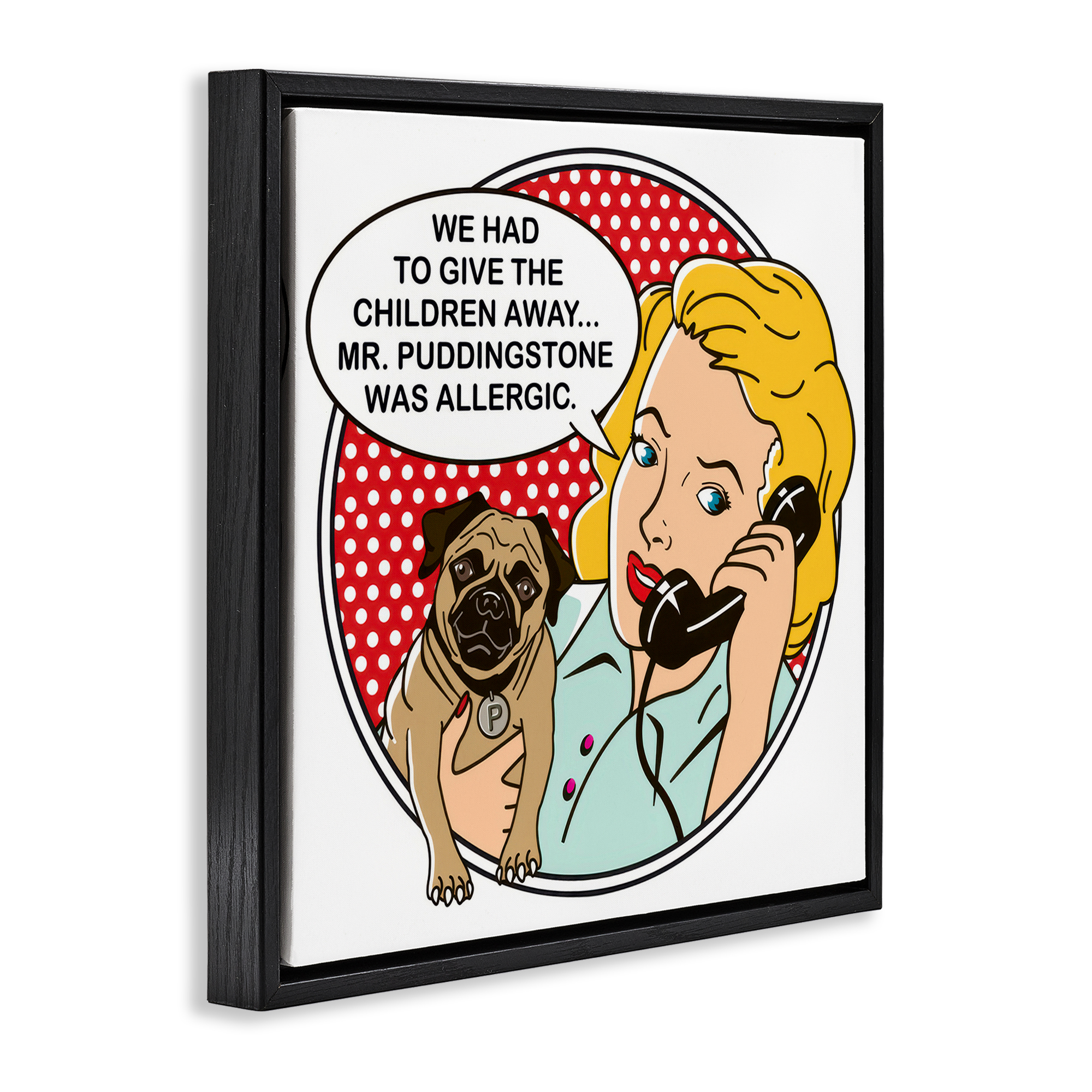 Stupell Industries Give The Children Away Animals Painting Black Floater Framed Canvas Art Print Wall Art, 25 x 25