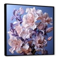 thumbnail image 2 of Designart "Exquisite Deep Purple Iris Blossoms I" Irises Floater Framed Wall Art Prints, 2 of 5