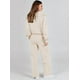 thumbnail image 5 of Conjunto de chándal de 2 piezas para mujer, otoño de 2023, sudadera holgada con media cremallera y pantalón de chándal de pierna ancha, conjunto de chándal para estar en casa., 5 of 5