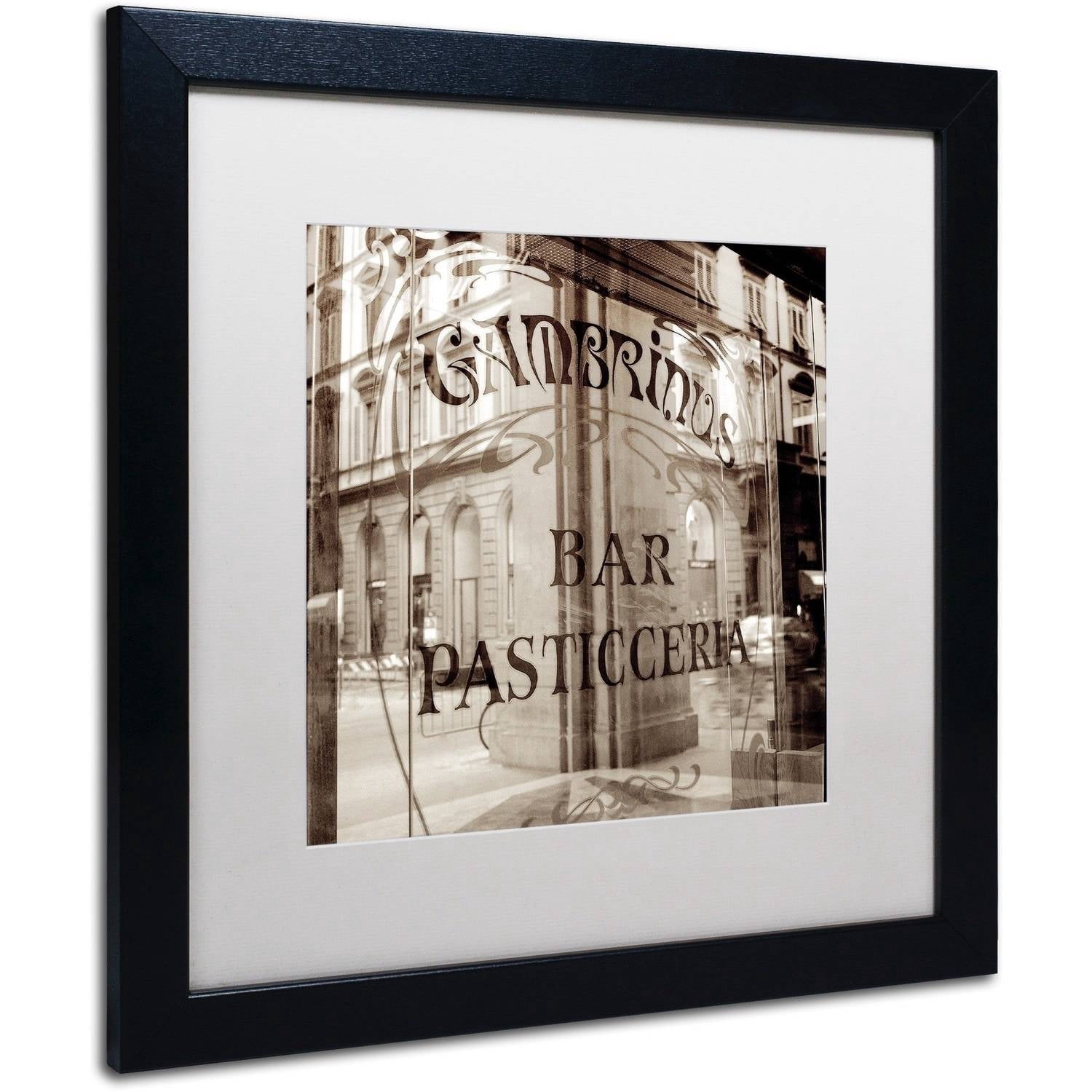 Trademark Fine Art "Firenze V" Canvas Art by Alan Blaustein, White Matte, Black Frame