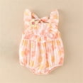 thumbnail image 2 of Utlike Baby Girls Bodysuits Floral Pattern Ruffle Sleeveless Back Lacing Romper Summer Climbing Clothes Athletic Fit Playsuits For Size 0 Months-3 Months, 2 of 9