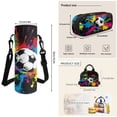 thumbnail image 7 of Uorisanigo Backpack Set for School and Camping, 4-Piece Includes Picnic Lunch Box, Water Carrier Pouch and Pencil Case, Breathable Daypack with Front Pocket Rainbow Graffiti Soccer, 7 of 7