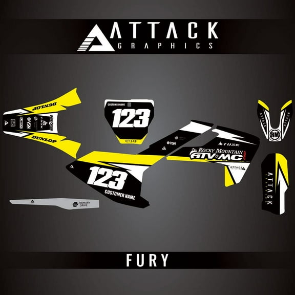 Attack Graphics Custom Fury Complete Bike Graphics Kit for Husqvarna FC 350 2017