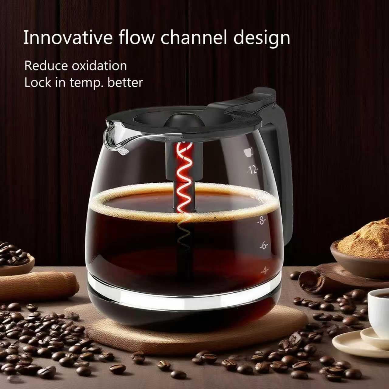 Coffee Machine Glass Carafe, 12Cup Coffee Pot, Compatible with KitchenAid KCM1209 KCM1208, Cuisinart DCC 1220BKS, Capresso SG300, Gourmia GCM3260, Krups Essential,Wamife &Mueller Coffee Makers