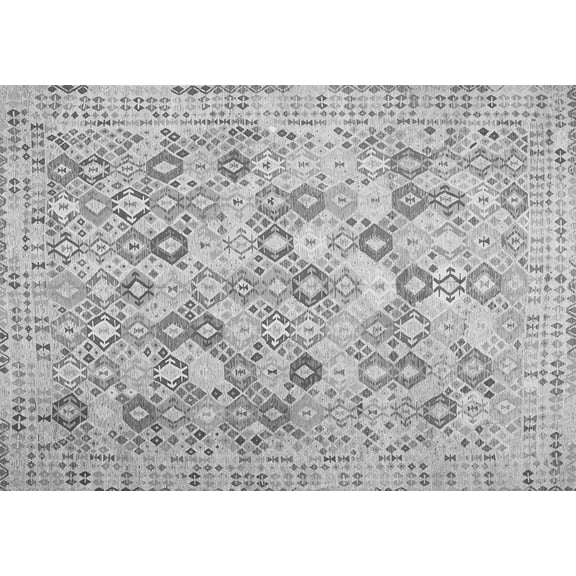 Ahgly Company Indoor Rectangle Southwestern Gray Country Area Rugs, 5' x 7'