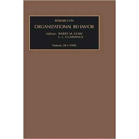Research in Organizational Behavior Research in Organizational Behavior: Volume 20, Book 20, (Hardcover)