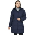 thumbnail image 6 of WenVen Women's Puffer Jacket Warm Winter Coat Quilted Fleece Jacket Navy S, 6 of 8