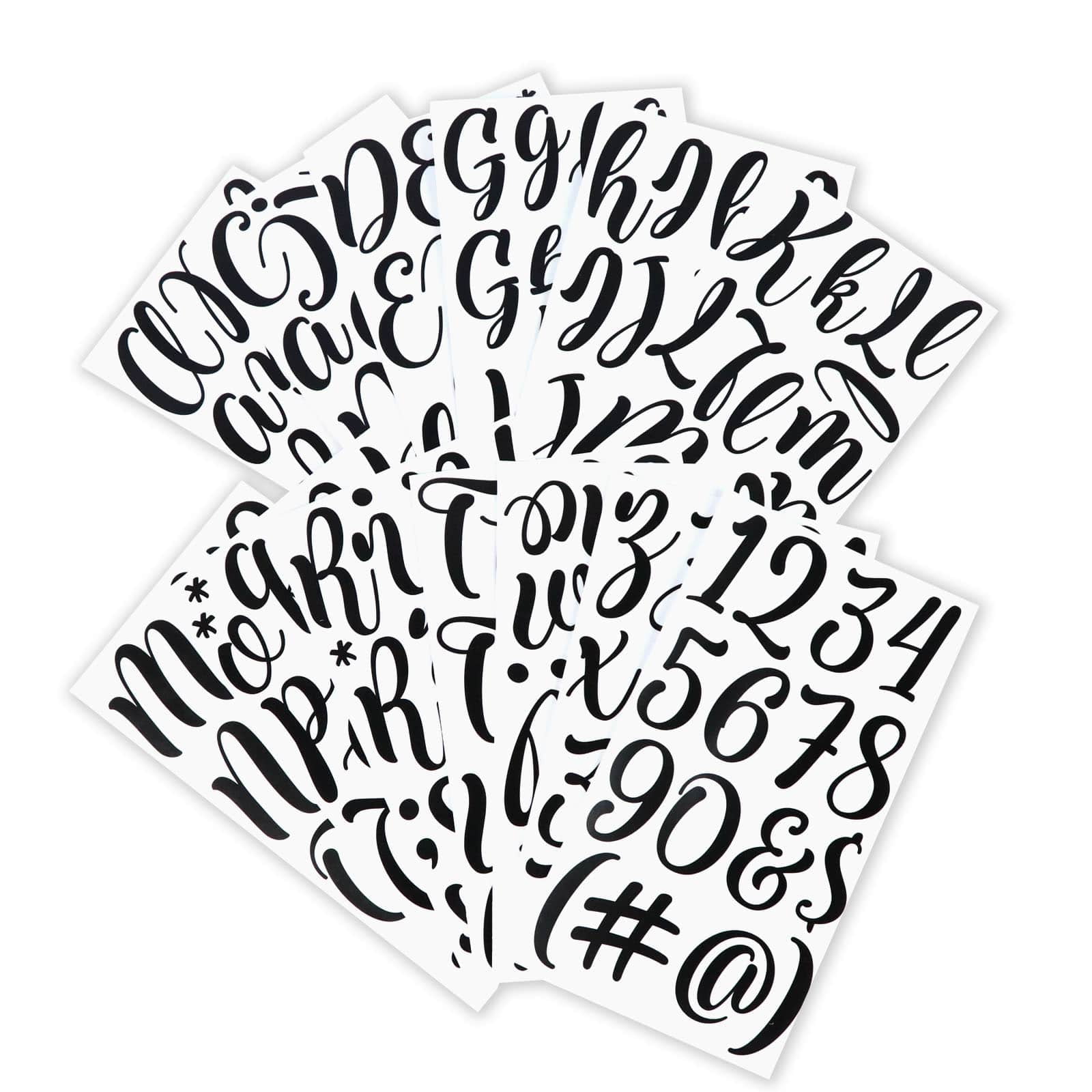 Recollections Black Hand Letter Alphabet Stickers, 12 Pack