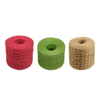 Anvin 2 Rolls Natural Raffia Paper Ribbon Matte Twine Raffia Ribbon Paper  Decorative String for Festival Gift Wrapping, Crafts and DIY 1/4 Wide by  330 Feet Each Roll (Natural Color) 
