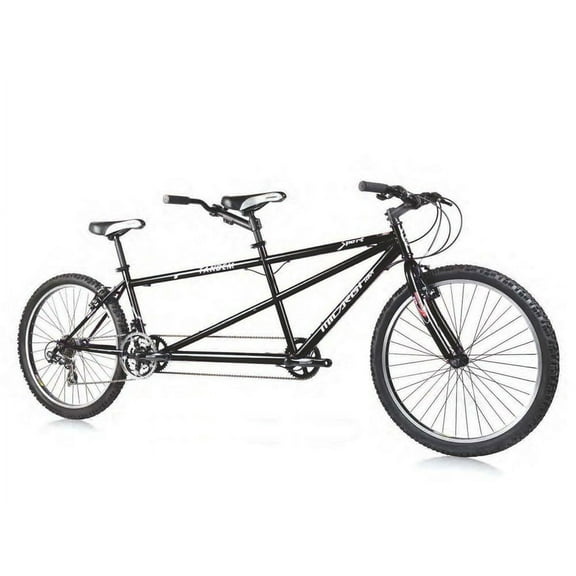 Wonder Wheels 26 In. Tandem Shimano 21 Speed Bicycle, Bike, Steel Frame Alloy Rims 36 H - Black