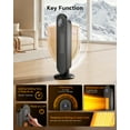 thumbnail image 5 of NFTIGB 25" Space Heater for Indoor Large Room, 1500w Oscillating Electric Heaters with Remote Fast Heating, 5 of 8