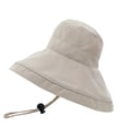 thumbnail image 4 of Vinsonshop Wide Brim Bucket Hat for Women UV Protection Sun Hats Packable Floppy Summer Beach Hat with String Lightweight Outdoor Fishing Cap Beige, 4 of 4