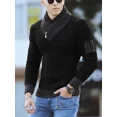 thumbnail image 4 of Suéter de cuello alto de lana de estilo vintage informal para hombre, moda coreana, otoño e invierno, 2024, cálido, de algodón, 4 of 5