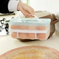 thumbnail image 2 of Soimiss 1Pc Plastic Crisper Egg Storage Box with Lid Transparent Organizer for Kitchen, 2 of 8