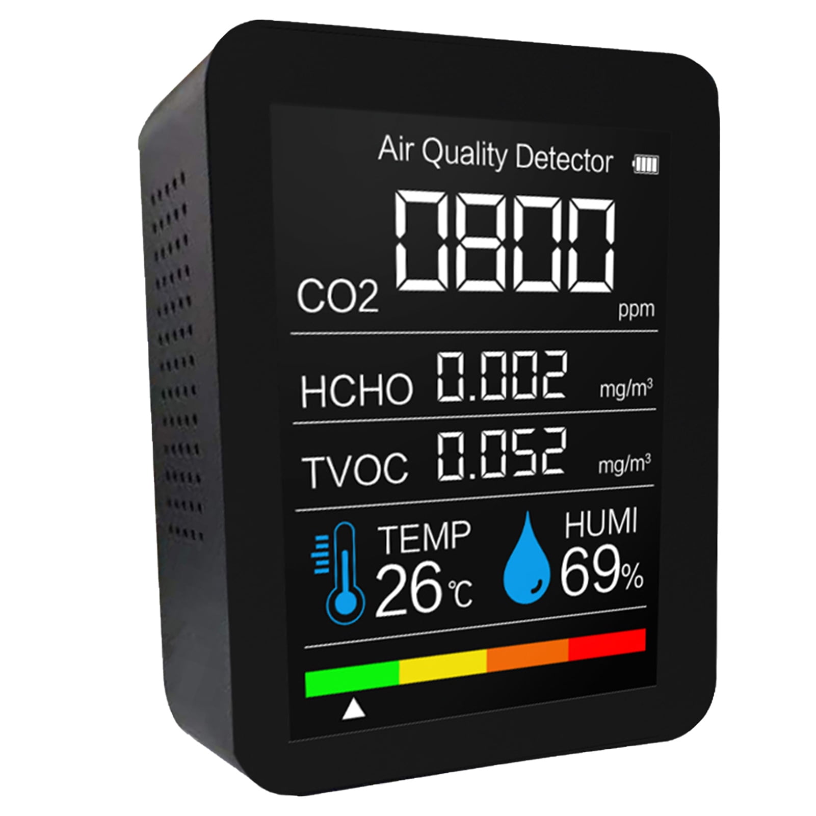 Digital Display Air Quality Analyzer Monitor CO CO2 HCHO TVOC Detector 2020 G4C5 