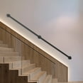 thumbnail image 3 of Wall-mounted Pipe Stair Handrail Staircase Galvanized Iron Pipes Handrail 6.6 FT, 3 of 12