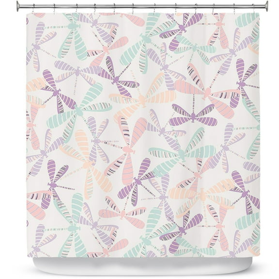 Shower Curtains 70" x 93" from DiaNoche Designs by Metka Hiti - Dragonflies