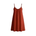 thumbnail image 6 of Hvogkswy Cotton Linen Nightgowns for Women Solid Sleeveless Crew Neck Camisole Dresses Soft Breathable Home Sleep Dress, 6 of 8