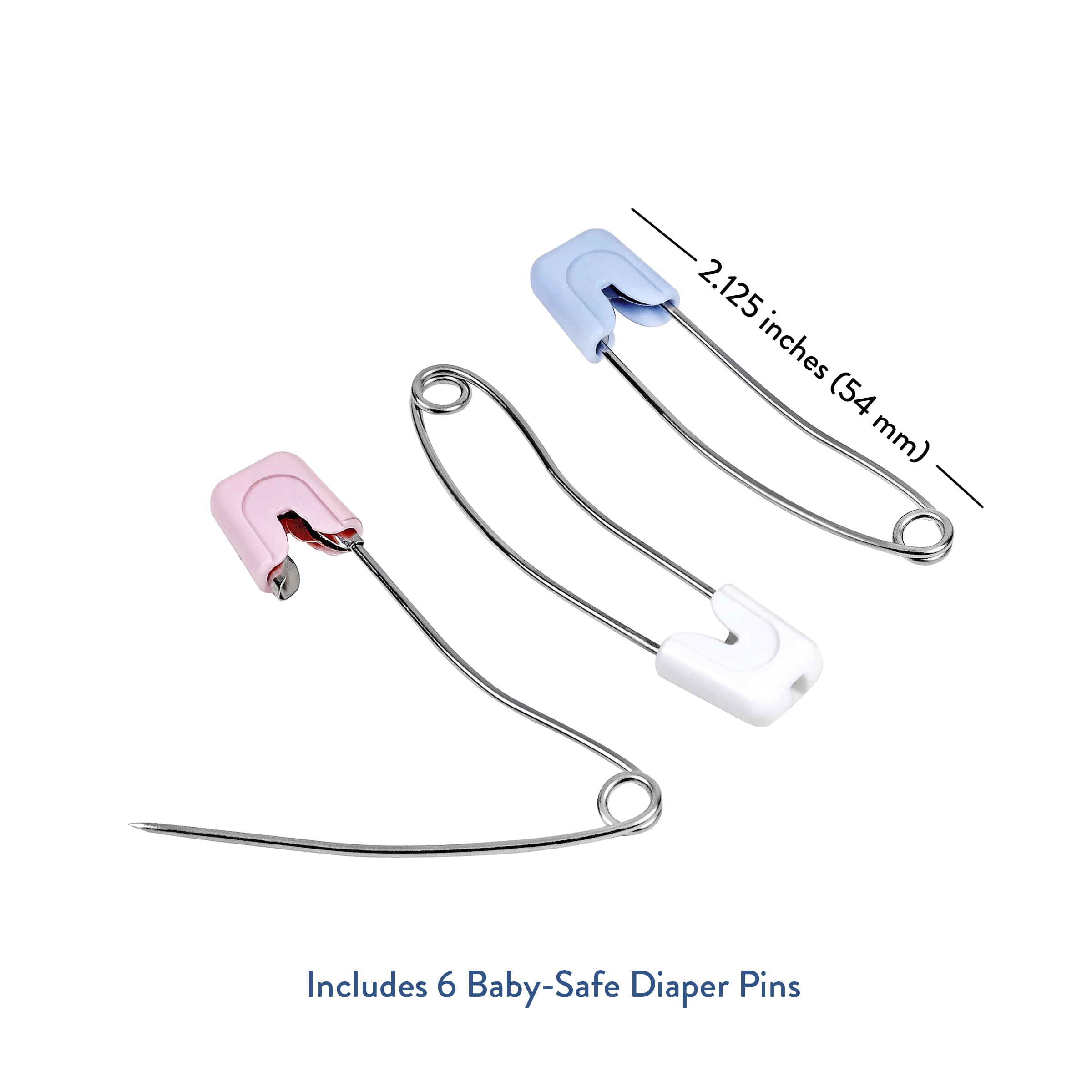 (3 pack) Hello Hobby Baby-Safe Diaper Pins - 6 Count
