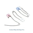 Hello Hobby Baby-Safe Diaper Pins, Assorted Colors (6 Count)