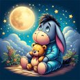 thumbnail image 1 of Kit Pintura Por Números Sobre Lienzo Arte Al Óleo Artesanal Imagen Eeyore Pared Del 40 X 40cm, 1 of 9