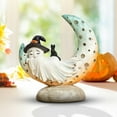 thumbnail image 2 of Yttmshdga Handmade Moon Statue A Cute With A Hat Lies On The Moon. Mystical Resin Sculpture Perfect For Bookshelves Desks And Home Decor. Desktop dress up, 2 of 4