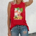 thumbnail image 2 of Puliio Women's Tank Tops Merry Christmas Print Crewneck Vest Top Loose Fit Summer Sleeveless Camisole Tops, 2 of 5