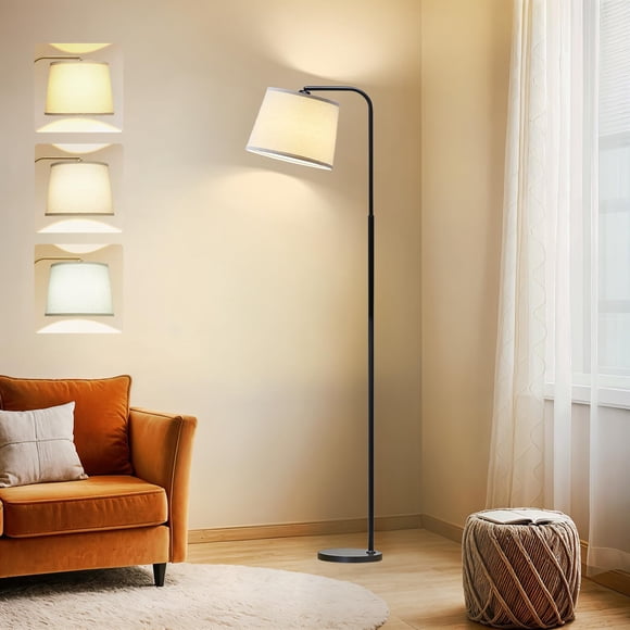 AKASUKI Floor Lamp for Living Room with 3 Color Temperatures, Foot Switch Standing Lamps for Living Room, Bedroom, Office, Arc Mordern Floor Lamp wit