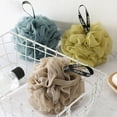 thumbnail image 6 of Loofah-Bath-Sponge Set by Shower Bouquet 2-Pack, Extra Large Mesh Pouf Soft Scrubber for Men and Women - Exfoliate with Big Black & White Gentle Cleanse in Beauty Bathing Accessories, 6 of 6