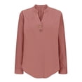 thumbnail image 4 of ManxiVoo Breathable Cotton Linen Shirt for Women Classic Button Down Blouse 3/4 Sleeve Top for Business Casual and Weekend Outfits XXXXL Size Brick Red, 4 of 5