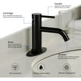 thumbnail image 3 of Matte Black Bathroom Sink Faucet Single Handle Bathroom Faucet Black Single Hole Vanity Faucet Modern RV Faucet Deck Mount 1 Hole or 3 Hole, 3 of 8