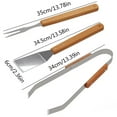 thumbnail image 3 of Ensemble de Trois Pièces en Acier Inoxydable avec Outils de Grill Poignée pour Barbecue Extérieur Confortable et Facile à Nettoyer, 3 of 6
