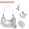thumbnail image 2 of Bolsa De Hombro Bolsa de mano para mujer, Bolsa de cuero PU, Bolsa de mano elegante Simple, bandolera (plateado) Sywqhk Para Estrenar, 2 of 3