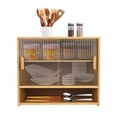 thumbnail image 4 of Small Bamboo Kitchen Pantry Sideboard Freestanding Countertop Storage Cabinet US, 4 of 28