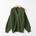 thumbnail image 4 of IROINNID Cardigan for Women Open Front Clearance Lightweight Solid Color Knitwear Outerwear Single Breasted Loose Sweater Cardigan Coat,Olive Green, 4 of 5