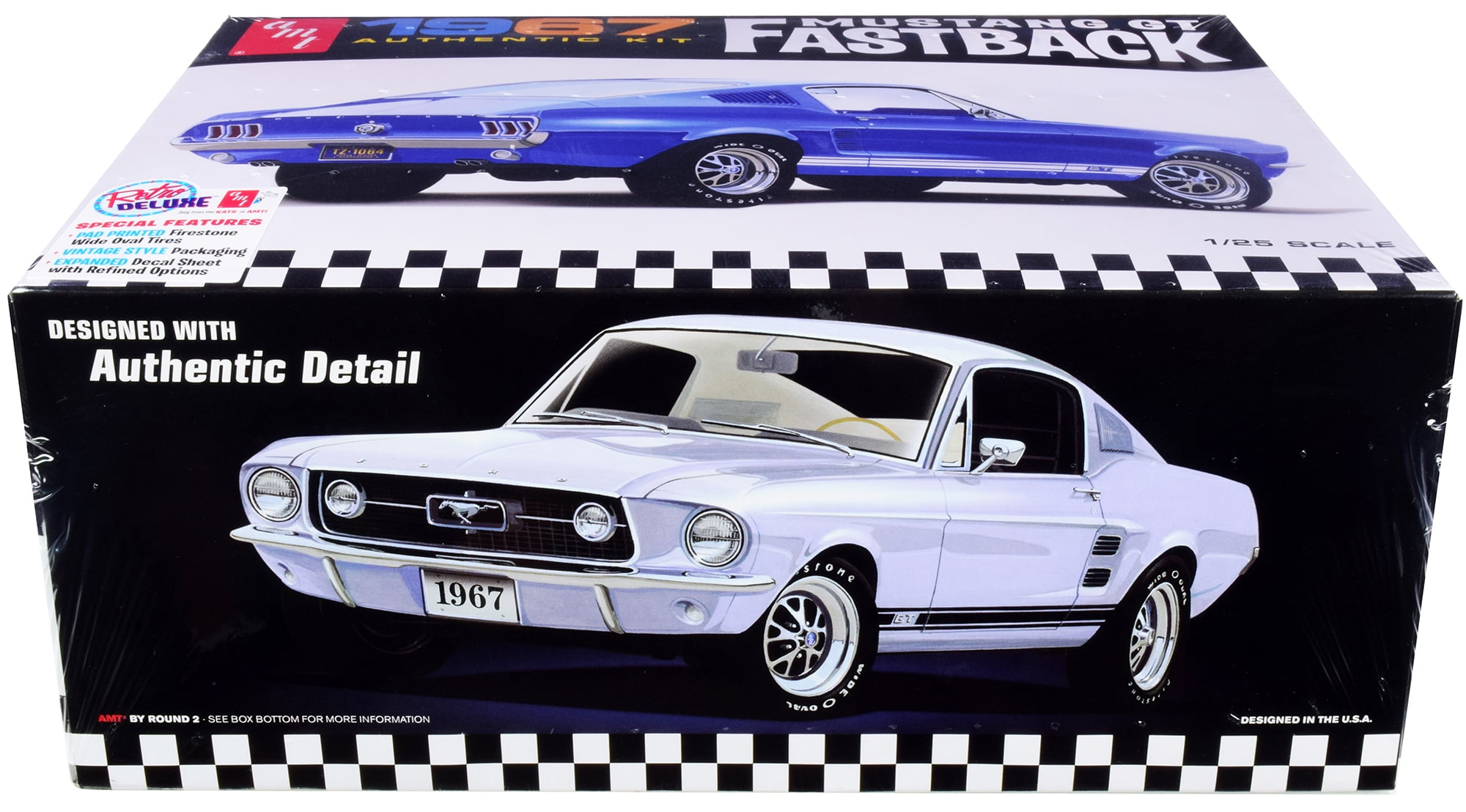 Skill 2 Model Kit 1967 Ford Mustang GT Fastback 125 Scale Model by AMT AMT1241
