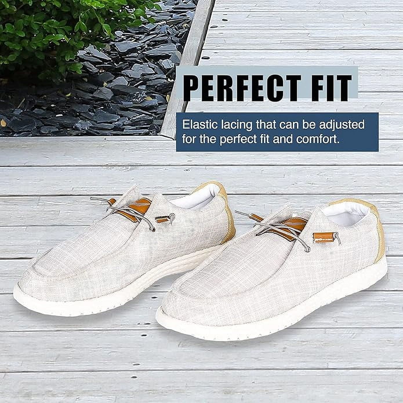 NORTY Mens Boat Shoe Canvas Casual Lightweight Slip-On Loafer Everyday Comfort