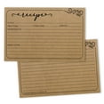 thumbnail image 1 of Inkdotpot 4x6 Inch Recipe Cards (Set of 50) , Thick Double Sided Premium Card Stock- Modern Style Kraft Recipe Notecards for Weddings- Bridal- Baby Shower - Calligraphy Theme, 1 of 6