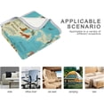 thumbnail image 2 of SKYSONIC Baby Kids Cozy Warm Throw Thermal Soft Bed Blanket 50x60 in Animals World Map Flannel Fleece Blanket, 2 of 6