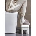 thumbnail image 3 of Diceymbol Toilet Stool Squatting Poop Stool Bathroom Potty Step Stool Toilet Assistance Steps Step Stool Fits All Toilets Detachable Stackable Modern Home Bathroom Products, 3 of 8