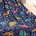 thumbnail image 3 of Colorful Cartoon Dinosaurs Plants Pattern Blanket,Comfortable Soft Lamb Wool Throw Blanket,All Season,Warm Lightweight Blankets for Sofa Bed Couch Living Room Chair,30"x40", 3 of 4