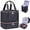 Black-30Bottles, variant on Polish Organizer Case - Holds 42+ Bottles (15ml/0.5 Fl.oz) And 1 Lamp  Upgraded Double-layer Carrying Storage Bag With Handles (grey)