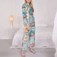 thumbnail image 2 of Bingfone Womens Pajama Sets Colorful Donut Print,Long Sleeve Loungewear Pajamas Set-X-Large, 2 of 8