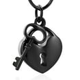 thumbnail image 4 of Personalize Stainless Steel Heart Locket with Key Cremation Urn Pendent for Ashes and Chain Ash Holder Necklace for Cremation Ashes Keepsake Memorial Jewelry, 4 of 8