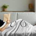thumbnail image 3 of Love Soft Flannel Fleece Throw Blanket, Infinity with Monochrome Design Forever Love Theme Abstract Vintage Valentine, Cozy Plush for Indoor and Outdoor Use, 70" x 90", Black White, by Ambesonne, 3 of 5