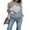 Grey, variant on ZAXARRA Womens Sweater Long Sleeve Round Neck Color Matching Heart Printed Knitwear Pullover Tops Casual Sweathirt Valentine's Day Gift for Girlfriend