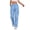 #229Sky Blue, variant on Casual Loose Fit Cargo Pants for Women High Waisted Straight Wide Leg Trousers with Functional Pockets for Daily Outdoor Outfits Wine L