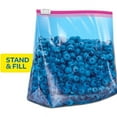 thumbnail image 3 of Ziploc® Gallon Storage Slider Bags - Large Size9.49" Width X 10.55" Length X 2.60" Depth - Blue - 68/each - Food, Supplies, 3 of 9